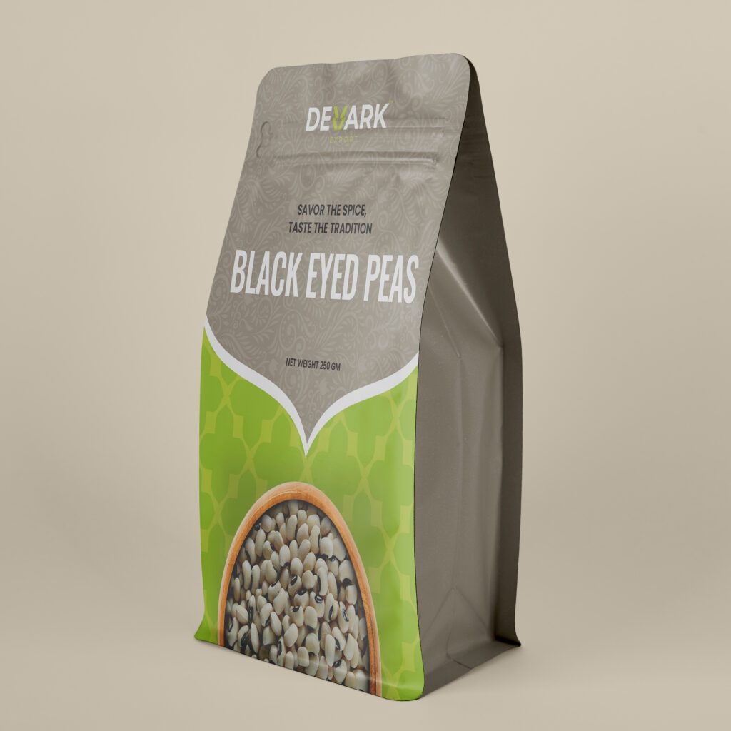 Raw Black-Eyed Peas in a Wooden Bowl