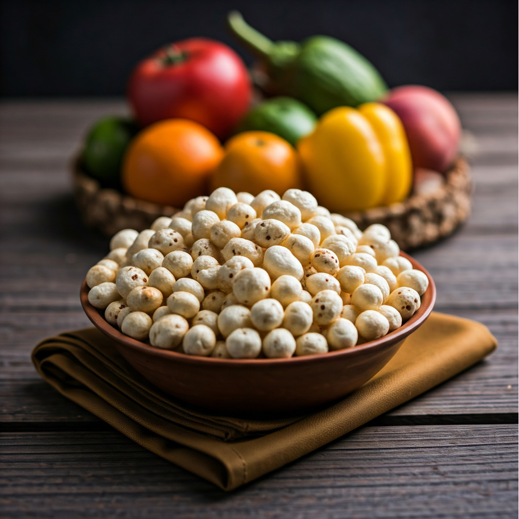 Fresh and Crunchy Makhanas in Natural Light